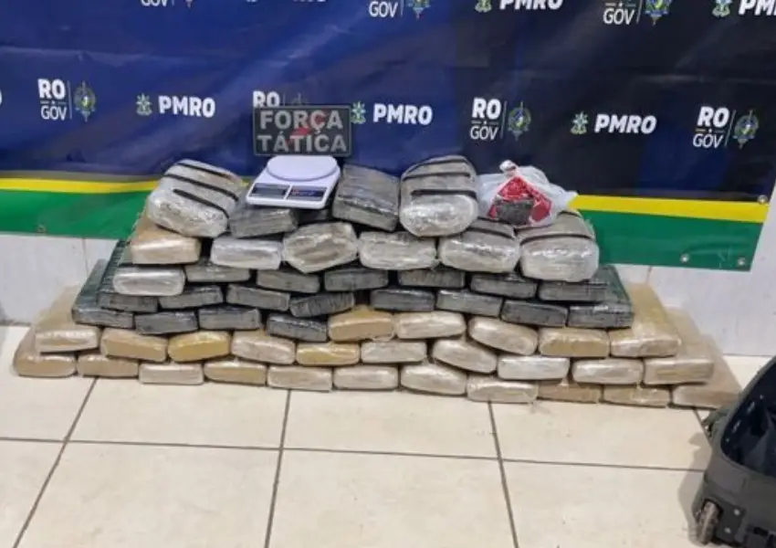 Força Tática apreende cerca de 57 kg de drogas e prende suspeito em Porto Velho